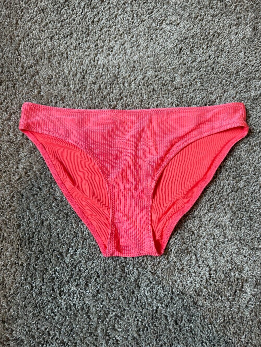 Aerie Bink Shimmer Ribbed Bikini Bottoms Size Small Full Coverage